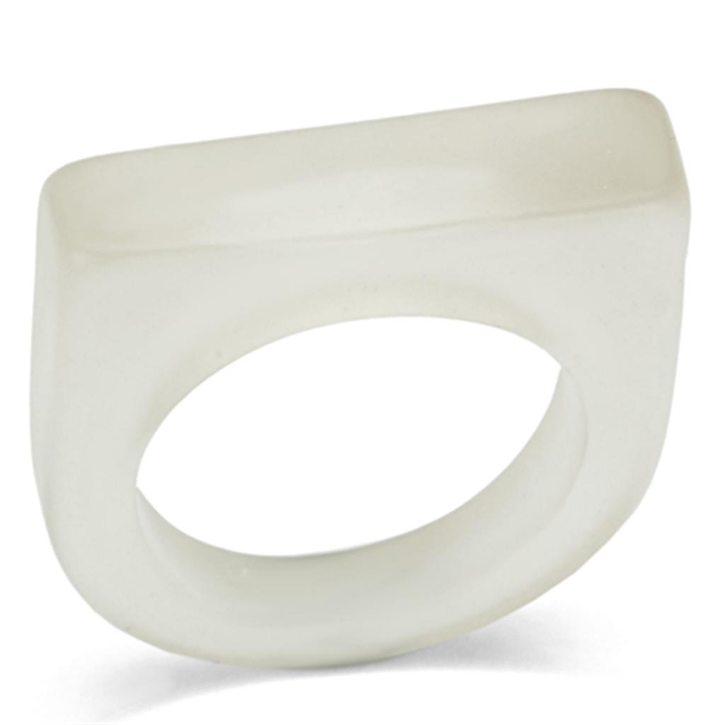 JCE2965 Resin Ring with Synthetic Synthetic Stone in Clear